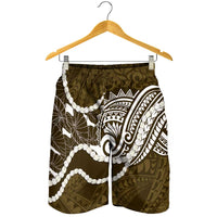 Aloha Hawaii Kalo Pikake Lei Shorts for Men Chest Tattoo Gold Hawaiian Pattern