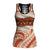 Aloha Hawaii Mikioi Lei Hollow Tank Top Cattail Red Tropical Flower Pattern - Polynesian Pride