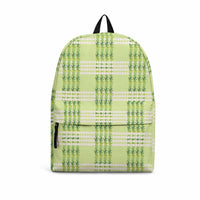 Aloha Hawaii Pakalana Pikake Lei Backpack Palaka Inspired Hawaiian-plaid Pastel Green
