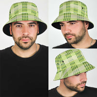 Aloha Hawaii Pakalana Pikake Lei Bucket Hat Palaka Inspired Hawaiian-plaid Pastel Green