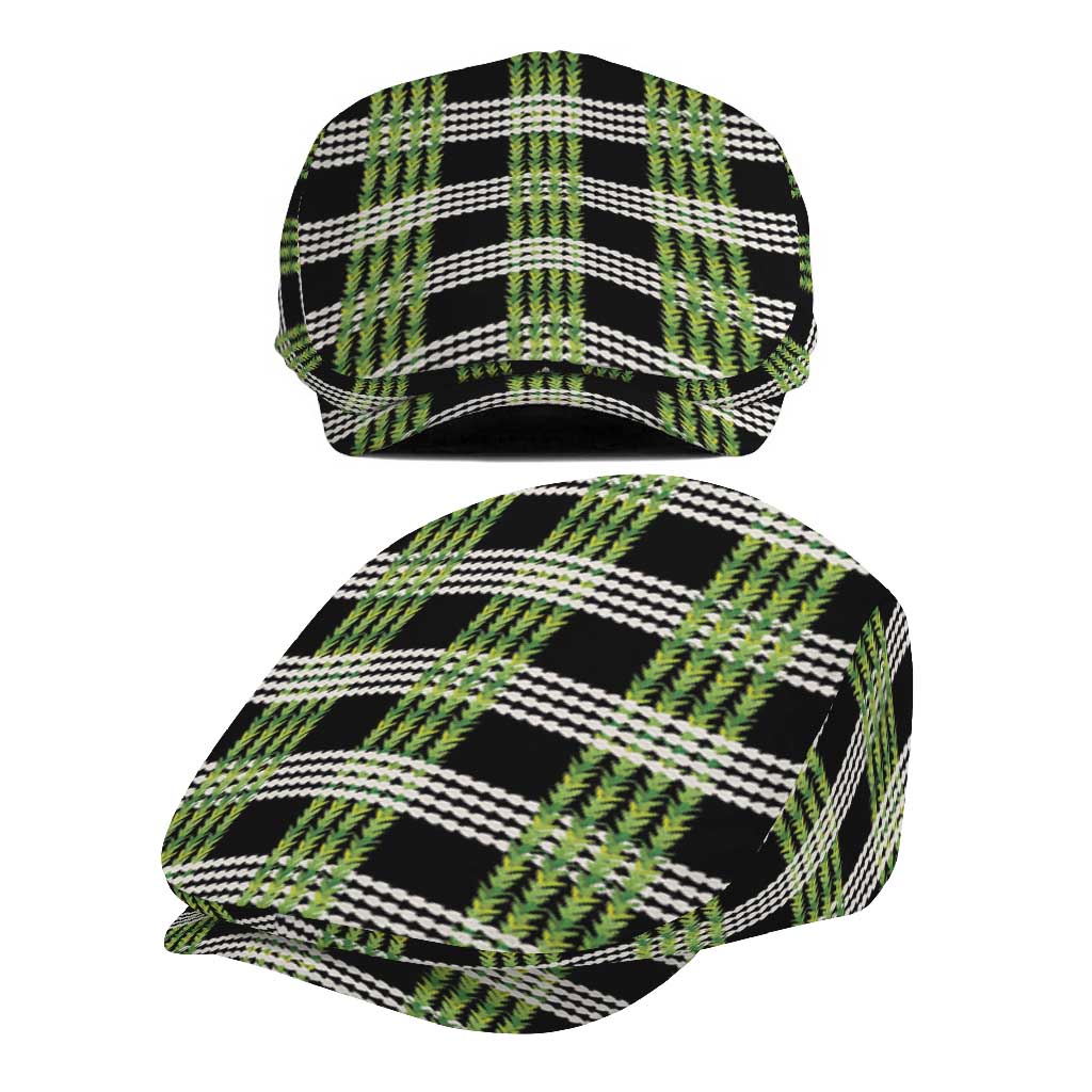 Aloha Hawaii Pakalana Pikake Lei Jeff Hat Palaka Inspired Hawaiian-plaid Black