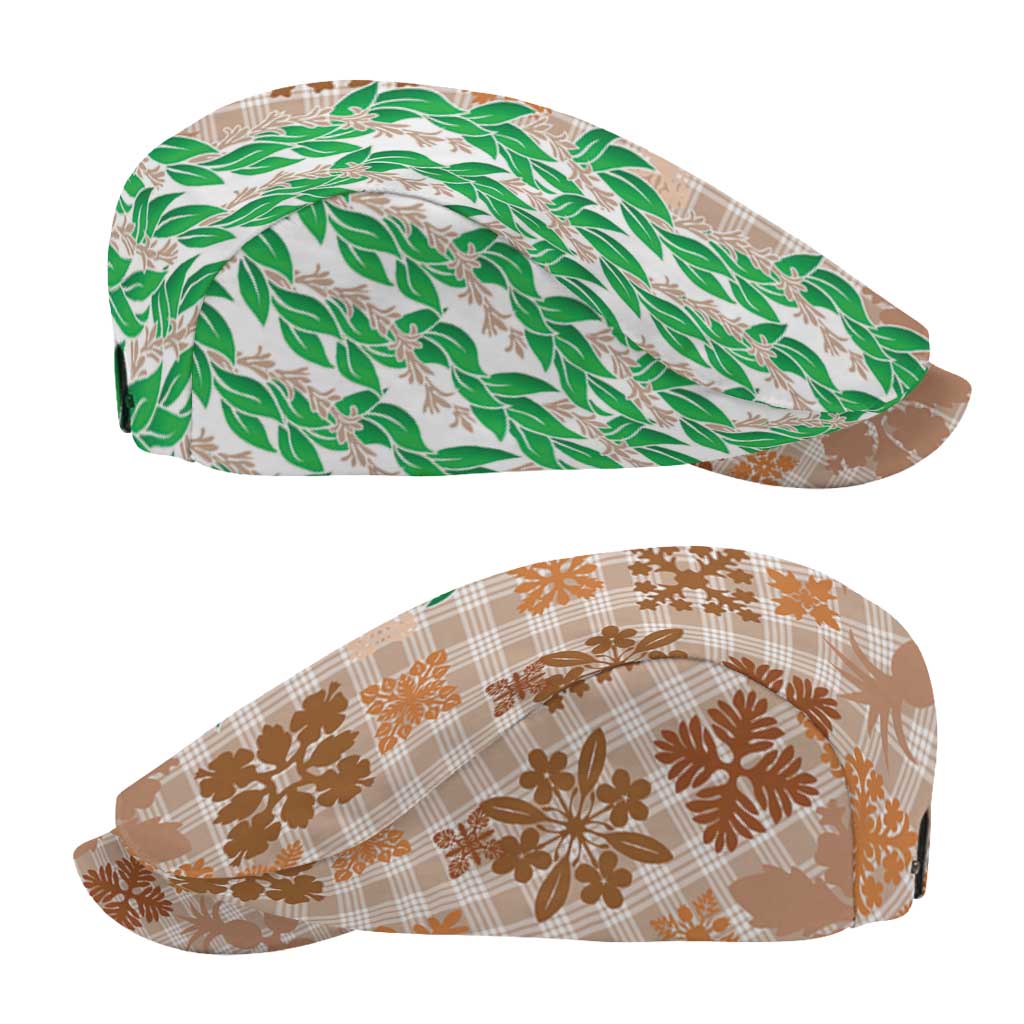 Aloha Hawaii Palaka Tuberose Lei Jeff Hat Hawaiian Quilt Seamless Style - Polynesian Pride