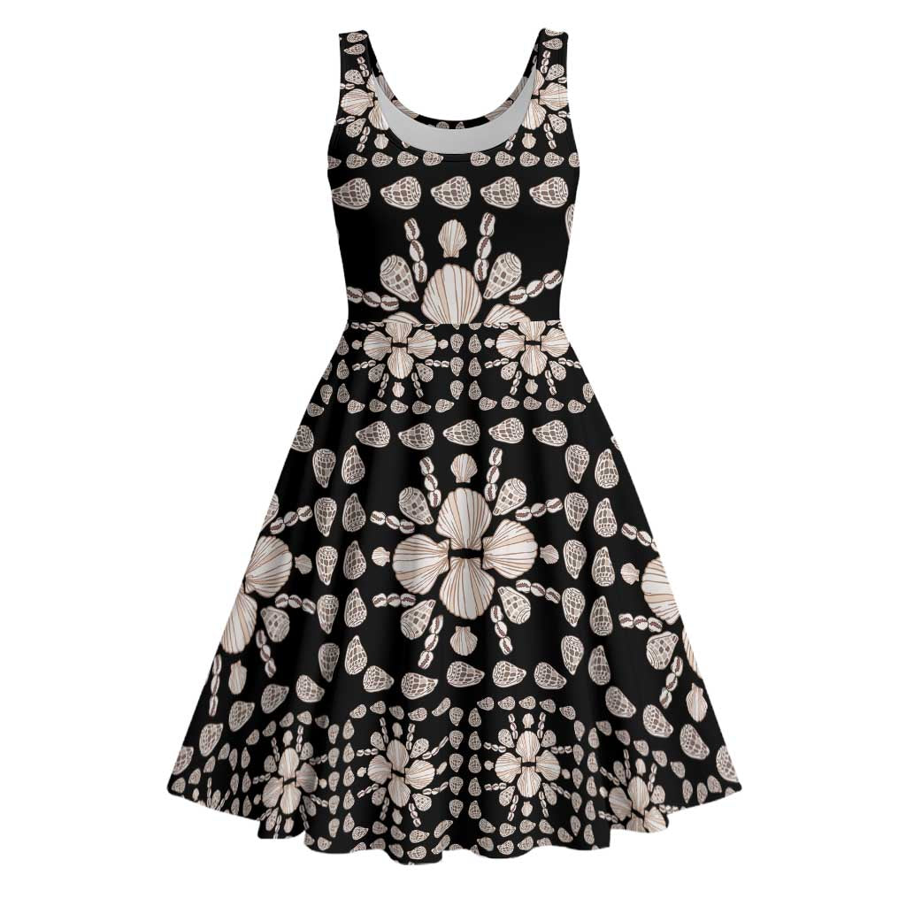 Aloha Hawaii Shell Quilt Midi Dress Seamless Style - Polynesian Pride