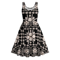 Aloha Hawaii Shell Quilt Midi Dress Seamless Style - Polynesian Pride