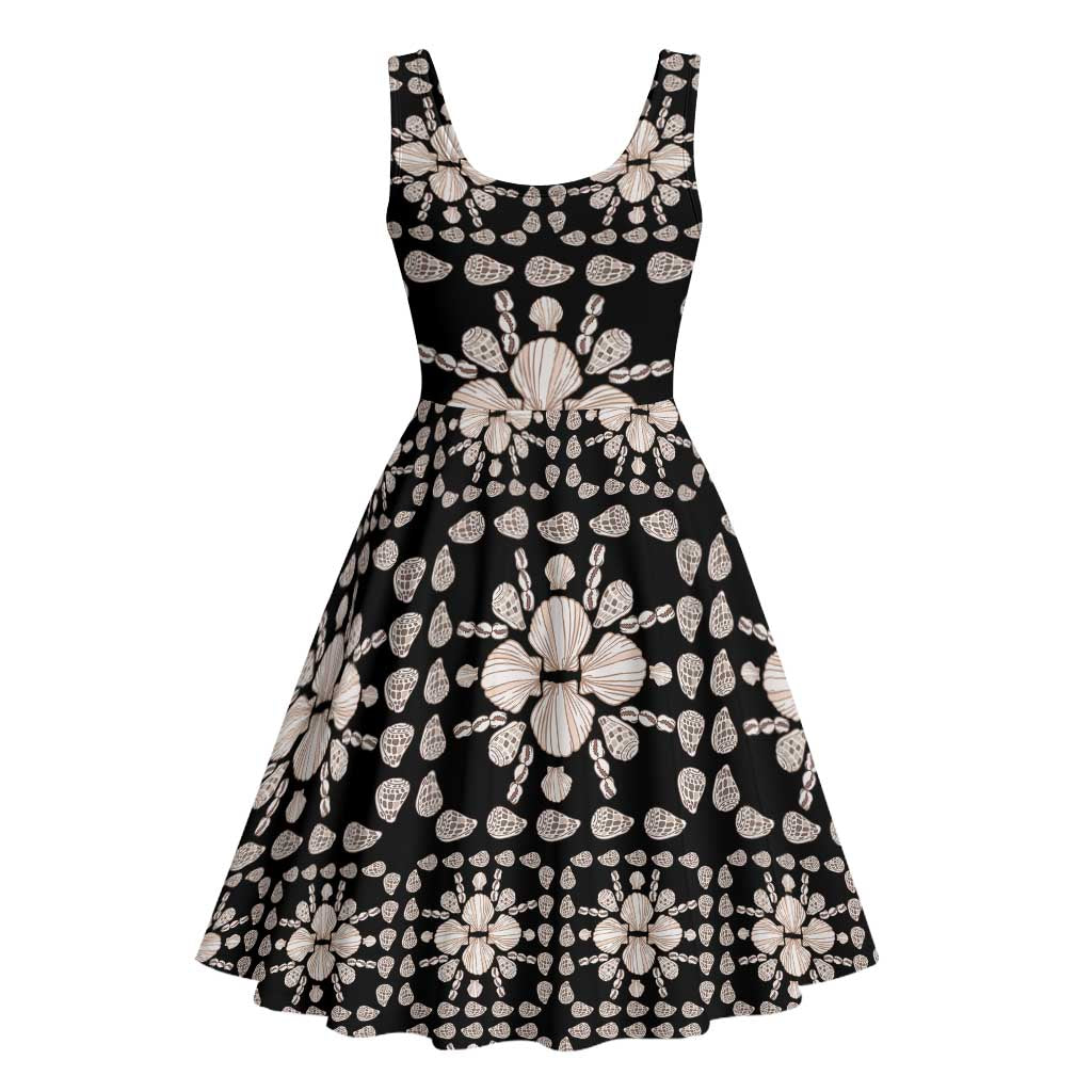 Aloha Hawaii Shell Quilt Midi Dress Seamless Style - Polynesian Pride