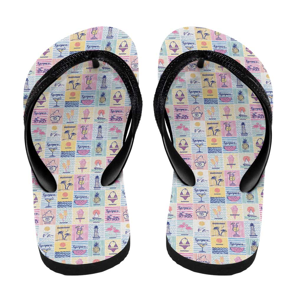 Aloha Summer Posters Grunge Textures Flip Flops