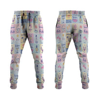 Aloha Summer Posters Grunge Textures Jogger Pants