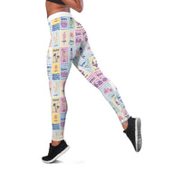 Aloha Summer Posters Grunge Textures Leggings