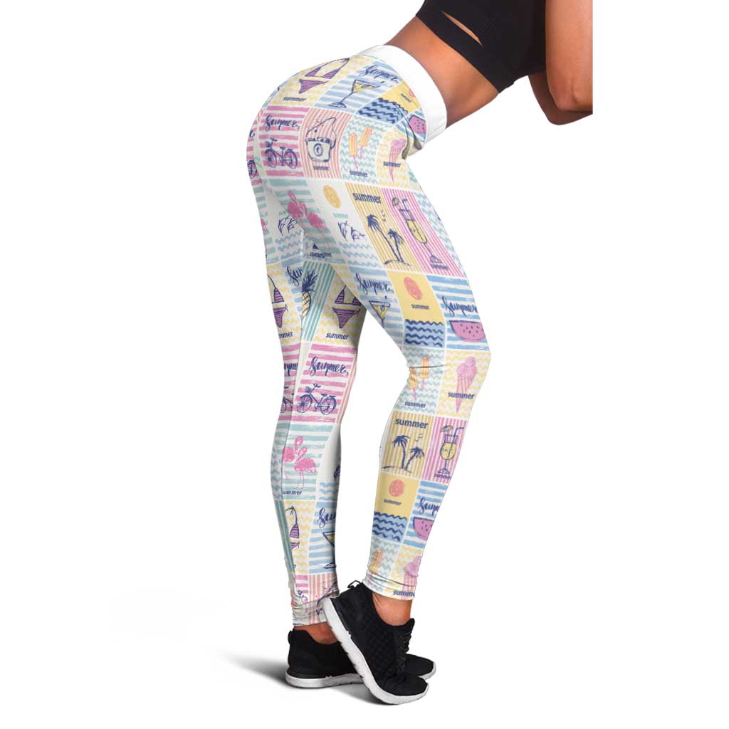 Aloha Summer Posters Grunge Textures Leggings