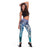 Aloha Vintage Plumeria Hawaiian Tapa Pattern Leggings Blue Hawaiian Tapa Pattern - Polynesian Pride