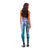 Aloha Vintage Plumeria Hawaiian Tapa Pattern Leggings Blue Hawaiian Tapa Pattern - Polynesian Pride