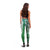 Aloha Vintage Plumeria Hawaiian Tapa Pattern Leggings Green Hawaiian Tapa Pattern - Polynesian Pride