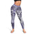 Aloha Vintage Plumeria Hawaiian Tapa Pattern Leggings Purple Hawaiian Tapa Pattern - Polynesian Pride