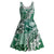 Aloha Vintage Plumeria Hawaiian Tapa Pattern Midi Dress Green Hawaiian Tapa Pattern - Polynesian Pride