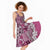 Aloha Vintage Plumeria Hawaiian Tapa Pattern Midi Dress Pink Hawaiian Tapa Pattern - Polynesian Pride