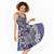 Aloha Vintage Plumeria Hawaiian Tapa Pattern Midi Dress Purple Hawaiian Tapa Pattern - Polynesian Pride