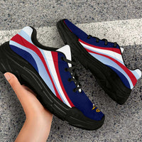 American Samoa Chunky Sneakers Flag-Inspired Curve Style