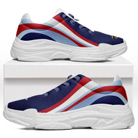 American Samoa Chunky Sneakers Flag-Inspired Curve Style