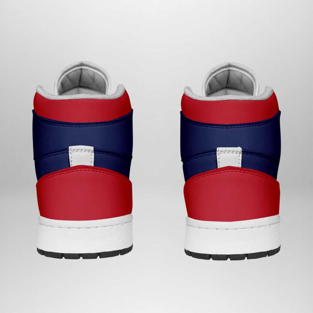 American Samoa High Sneakers AJ1 Coat Of Arms Flag Inspired LT05 - Polynesian Pride