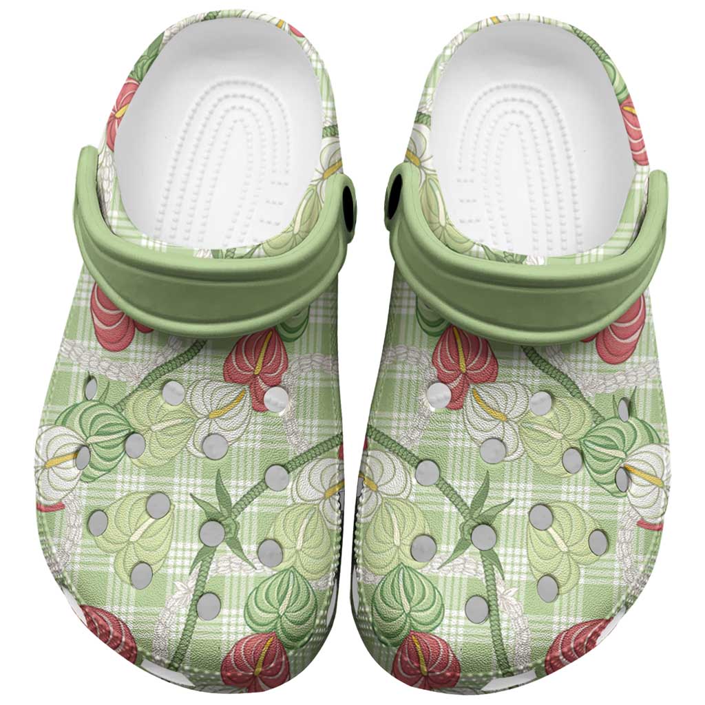 Anthurium Pikake Ti Leaf Palaka Clogs Shoes Green Version