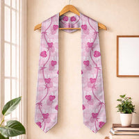 Anthurium Pikake Ti Leaf Palaka Graduation Stole Pink Version