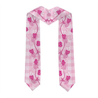 Anthurium Pikake Ti Leaf Palaka Graduation Stole Pink Version