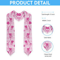 Anthurium Pikake Ti Leaf Palaka Graduation Stole Pink Version