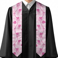Anthurium Pikake Ti Leaf Palaka Graduation Stole Pink Version