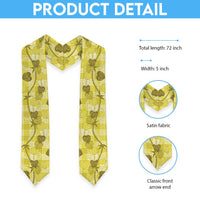 Anthurium Pikake Ti Leaf Palaka Graduation Stole Yellow Version
