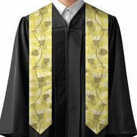 Anthurium Pikake Ti Leaf Palaka Graduation Stole Yellow Version