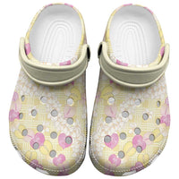 Anthurium Plumeria Lei Pastel Clogs Shoes Yellow Hawaiian Splendid Palaka