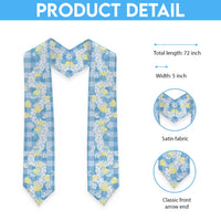 Anthurium Plumeria Lei Pastel Graduation Stole Blue Hawaiian Splendid Palaka