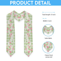 Anthurium Plumeria Lei Pastel Graduation Stole Green Hawaiian Splendid Palaka