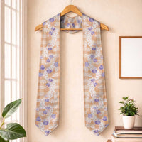 Anthurium Plumeria Lei Pastel Graduation Stole Orange Hawaiian Splendid Palaka