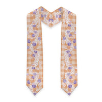 Anthurium Plumeria Lei Pastel Graduation Stole Orange Hawaiian Splendid Palaka