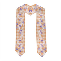 Anthurium Plumeria Lei Pastel Graduation Stole Orange Hawaiian Splendid Palaka