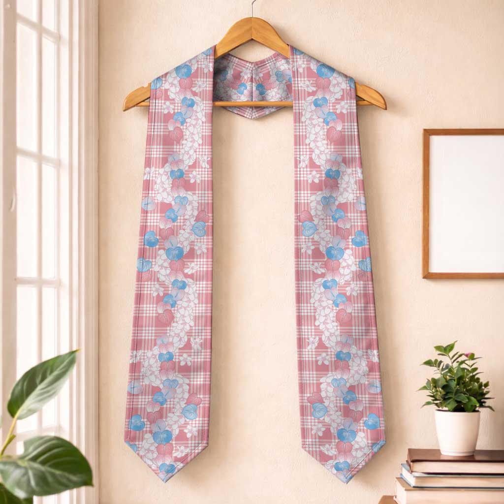 Anthurium Plumeria Lei Pastel Graduation Stole Pink Hawaiian Splendid Palaka