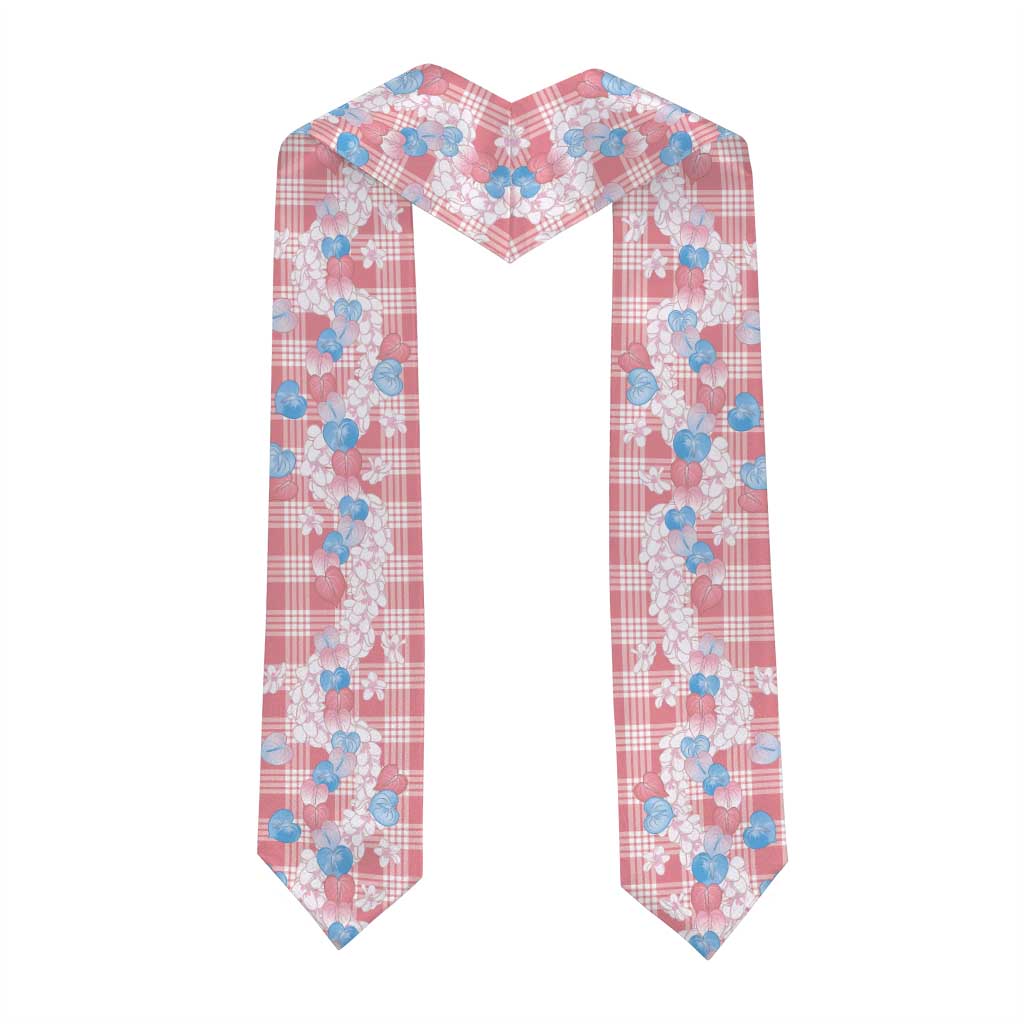 Anthurium Plumeria Lei Pastel Graduation Stole Pink Hawaiian Splendid Palaka
