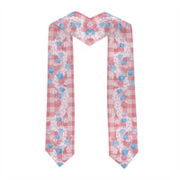 Anthurium Plumeria Lei Pastel Graduation Stole Pink Hawaiian Splendid Palaka