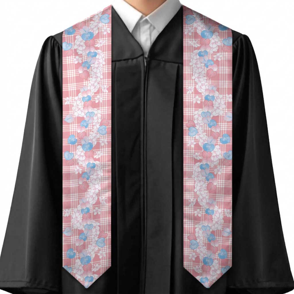 Anthurium Plumeria Lei Pastel Graduation Stole Pink Hawaiian Splendid Palaka
