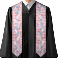 Anthurium Plumeria Lei Pastel Graduation Stole Pink Hawaiian Splendid Palaka