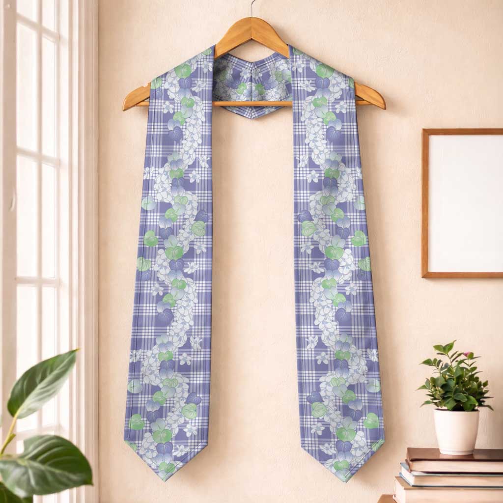 Anthurium Plumeria Lei Pastel Graduation Stole Purple Hawaiian Splendid Palaka