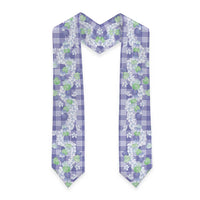 Anthurium Plumeria Lei Pastel Graduation Stole Purple Hawaiian Splendid Palaka