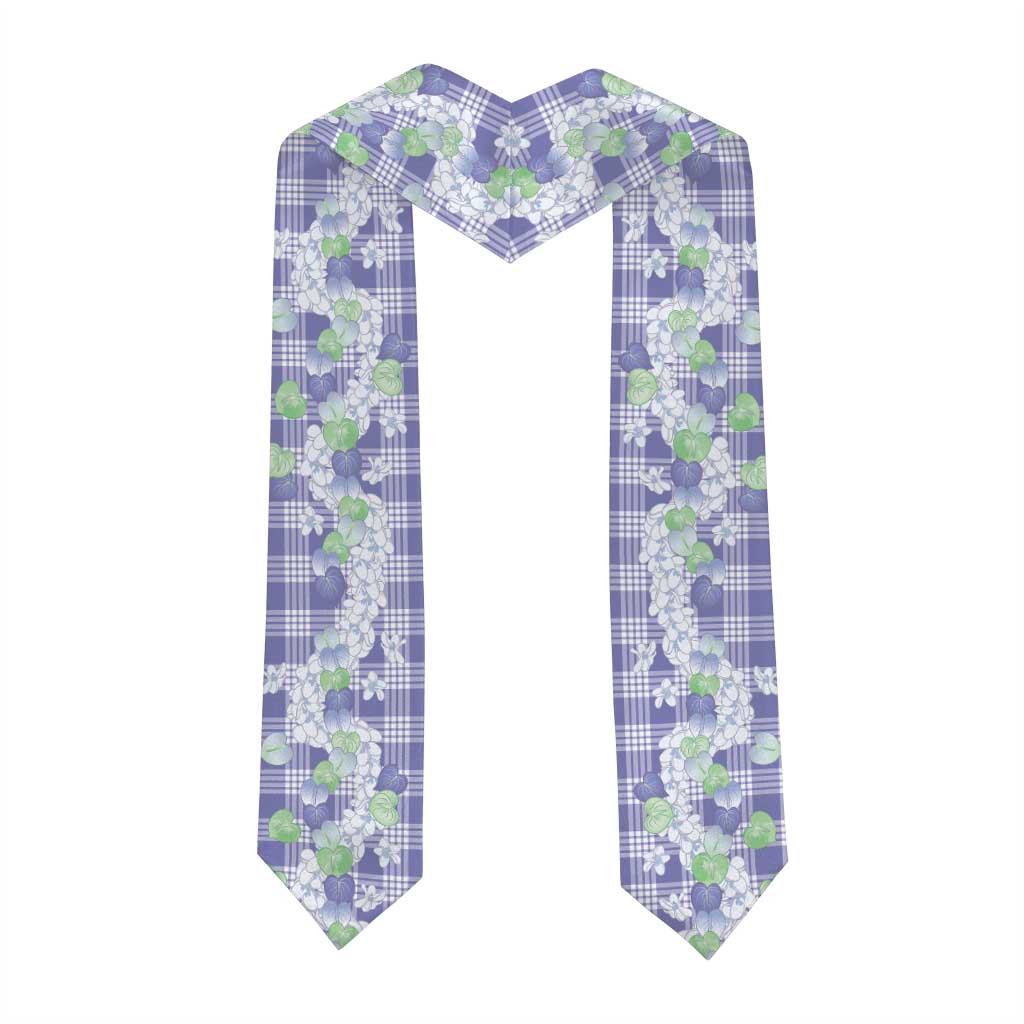 Anthurium Plumeria Lei Pastel Graduation Stole Purple Hawaiian Splendid Palaka