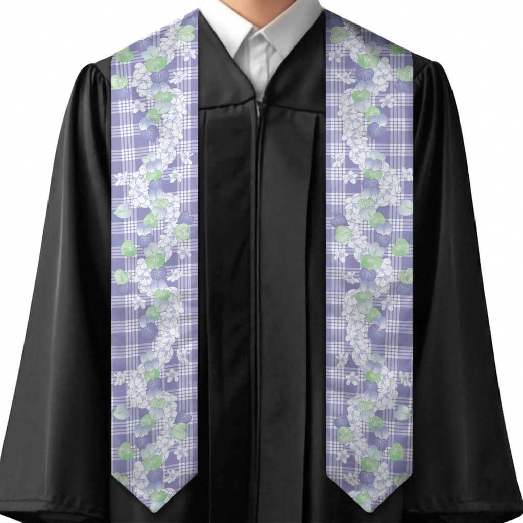Anthurium Plumeria Lei Pastel Graduation Stole Purple Hawaiian Splendid Palaka