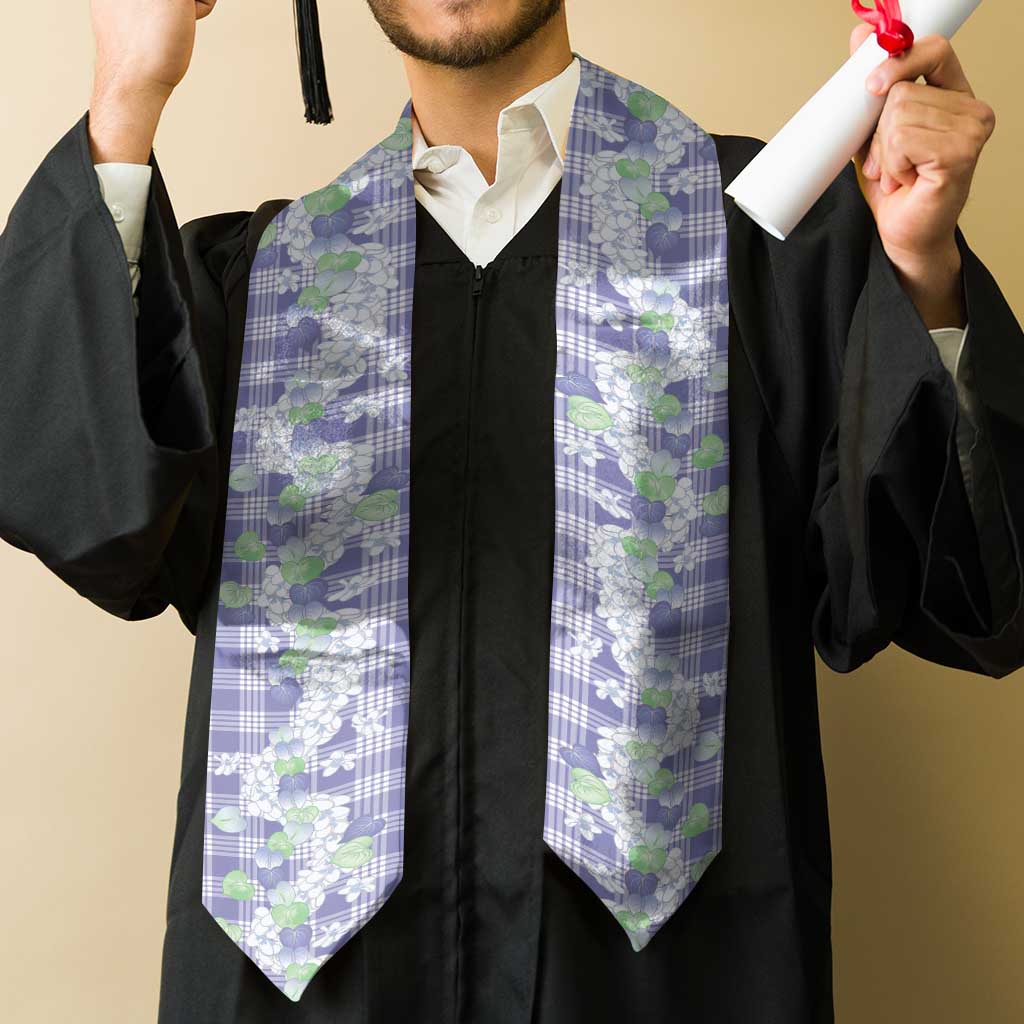 Anthurium Plumeria Lei Pastel Graduation Stole Purple Hawaiian Splendid Palaka