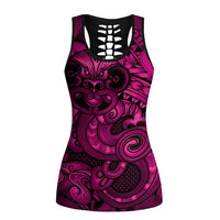 Aotearoa Maori Hei Tiki Hollow Tank Top Mawhero Kowhaiwhai Puhoro Motif
