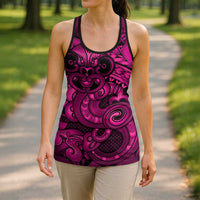 Aotearoa Maori Hei Tiki Hollow Tank Top Mawhero Kowhaiwhai Puhoro Motif