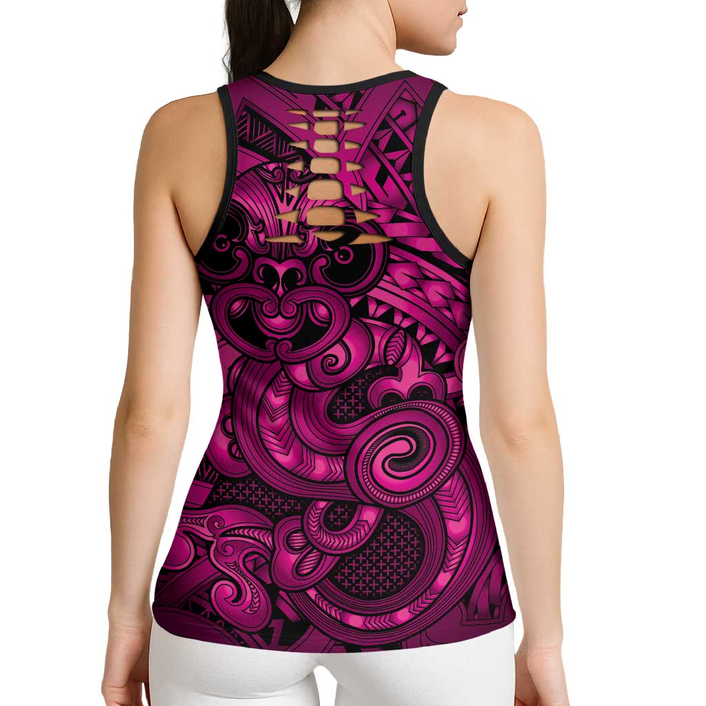 Aotearoa Maori Hei Tiki Hollow Tank Top Mawhero Kowhaiwhai Puhoro Motif