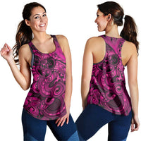 Aotearoa Maori Hei Tiki Women Racerback Tank Mawhero Kowhaiwhai Puhoro Motif